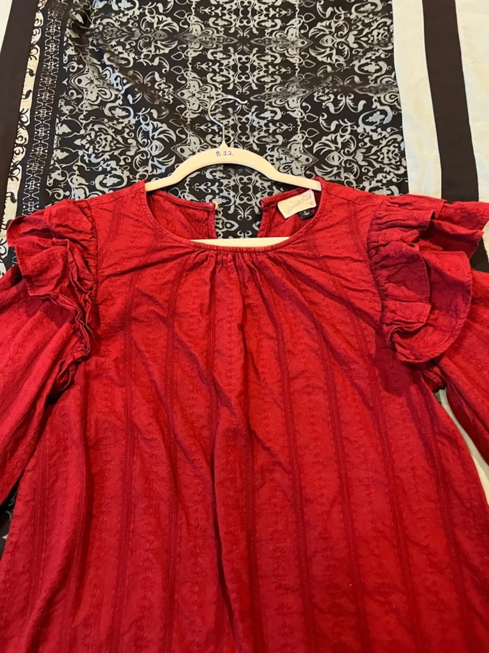 Universal Thread Red Ruffle Sleeve Blouse - Picture 5 of 10
